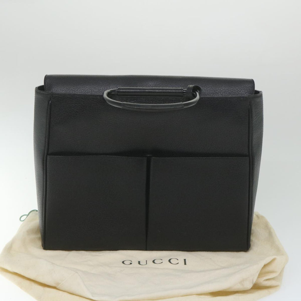 GUCCI Hand Bag Leather Black 002 2865 1313 bs9482