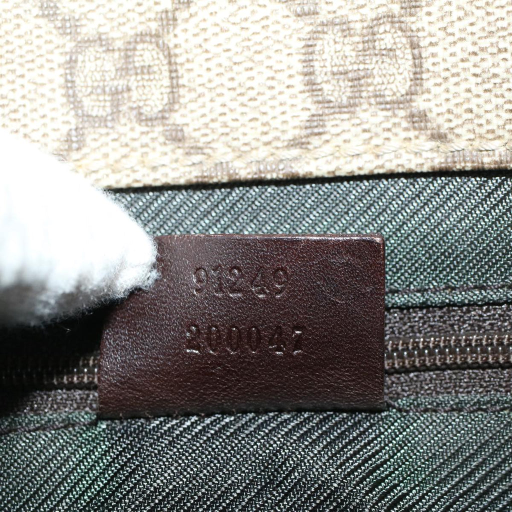 GUCCI GG Supreme Tote Bag PVC Leather Beige 91249 bs9532
