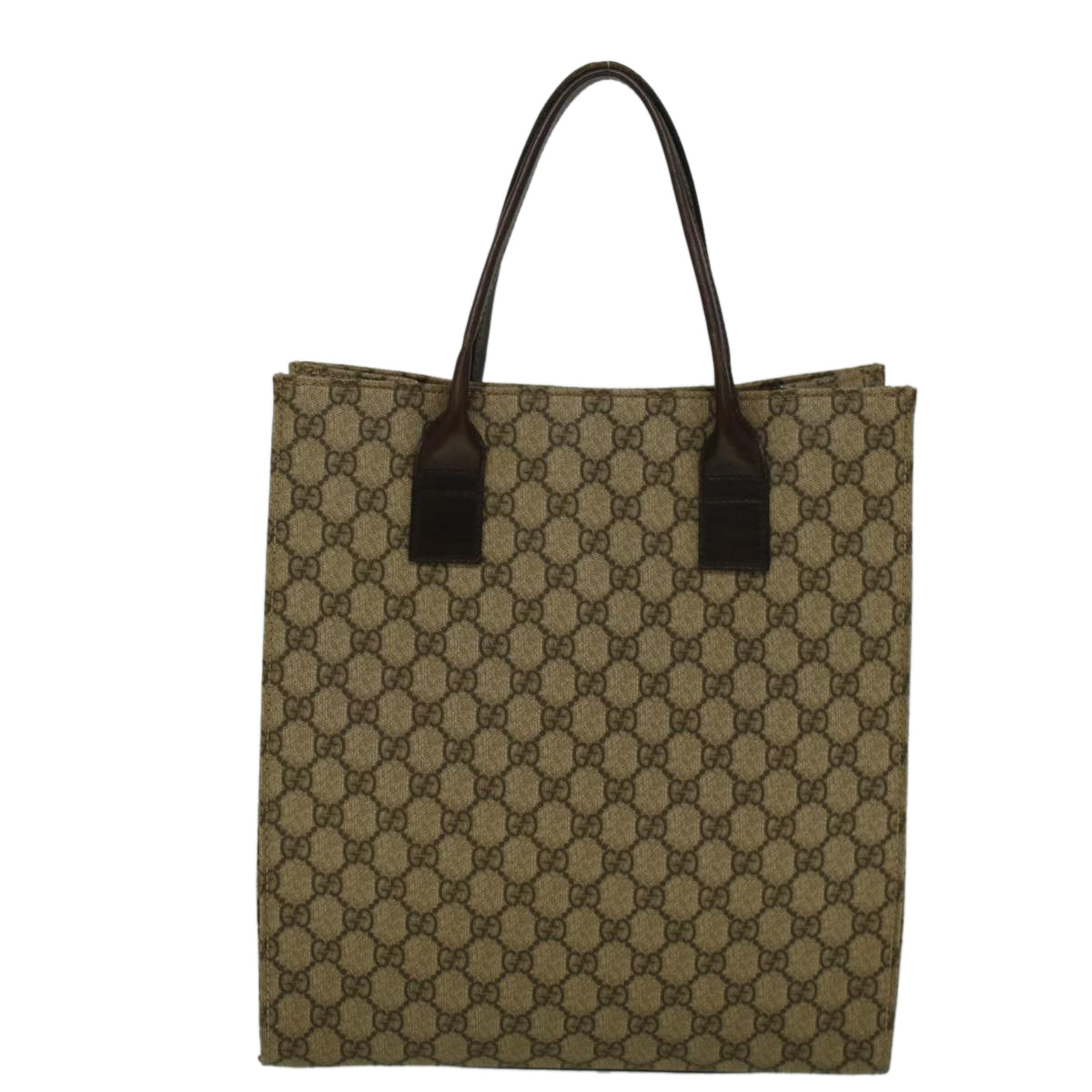 GUCCI GG Supreme Tote Bag PVC Leather Beige 91249 bs9532