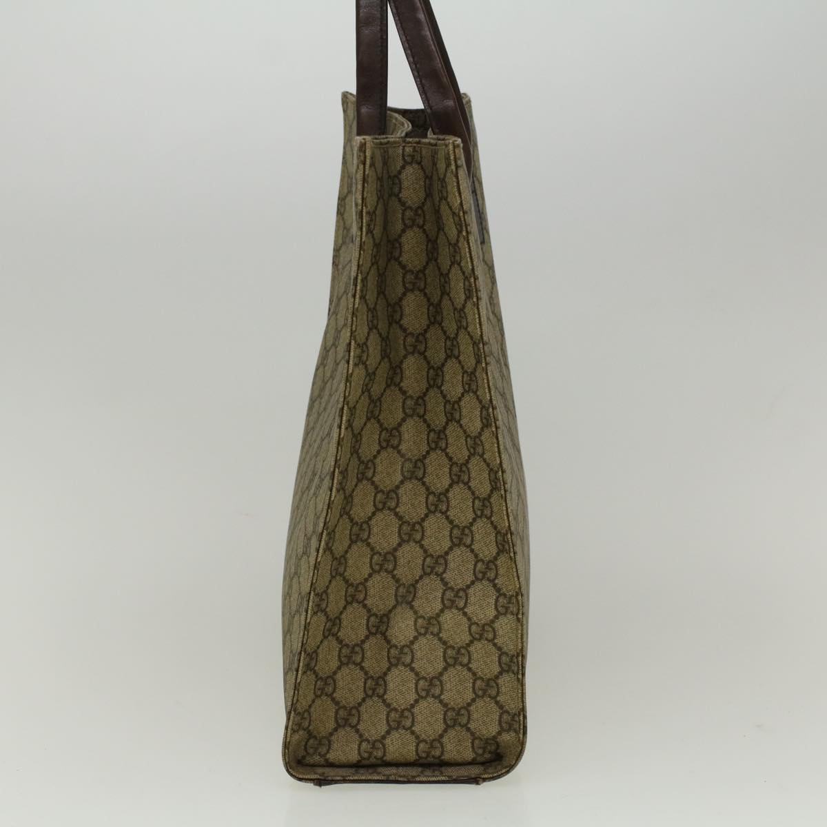 GUCCI GG Supreme Tote Bag PVC Leather Beige 91249 bs9532