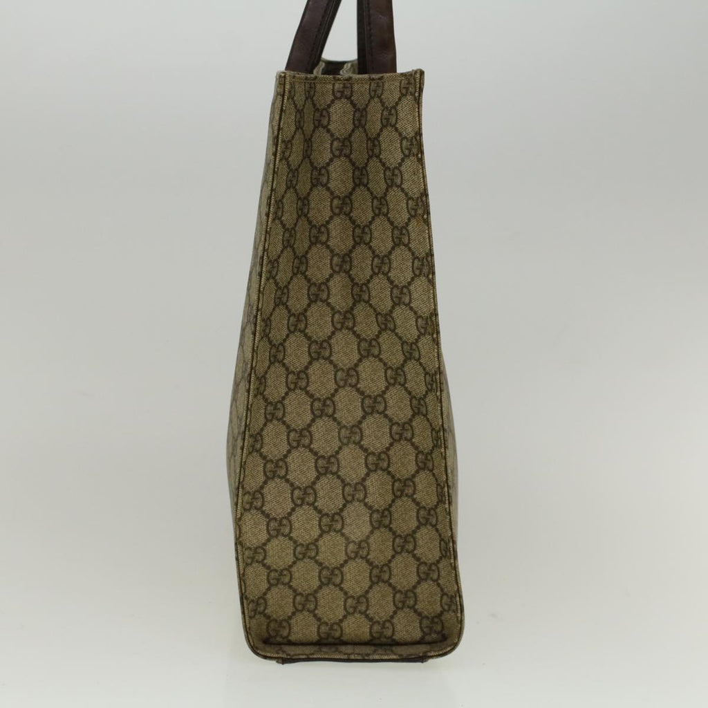 GUCCI GG Supreme Tote Bag PVC Leather Beige 91249 bs9532