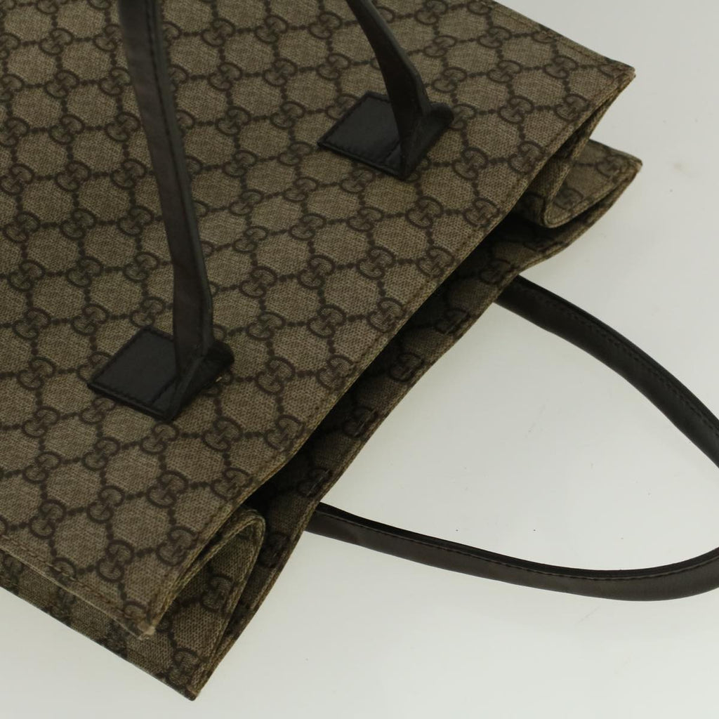GUCCI GG Supreme Tote Bag PVC Leather Beige 91249 bs9532