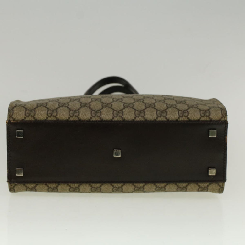 GUCCI GG Supreme Tote Bag PVC Leather Beige 91249 bs9532