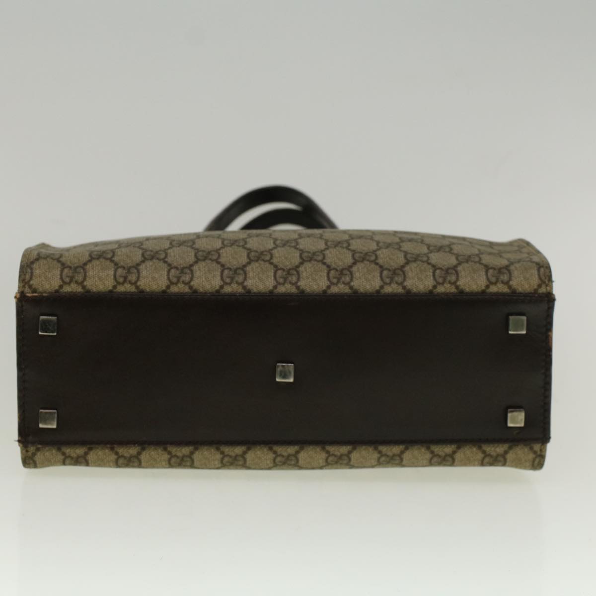 GUCCI GG Supreme Tote Bag PVC Leather Beige 91249 bs9532