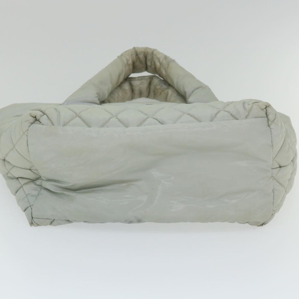 CHANEL Cococoon Hand Bag Nylon Gray CC bs9551