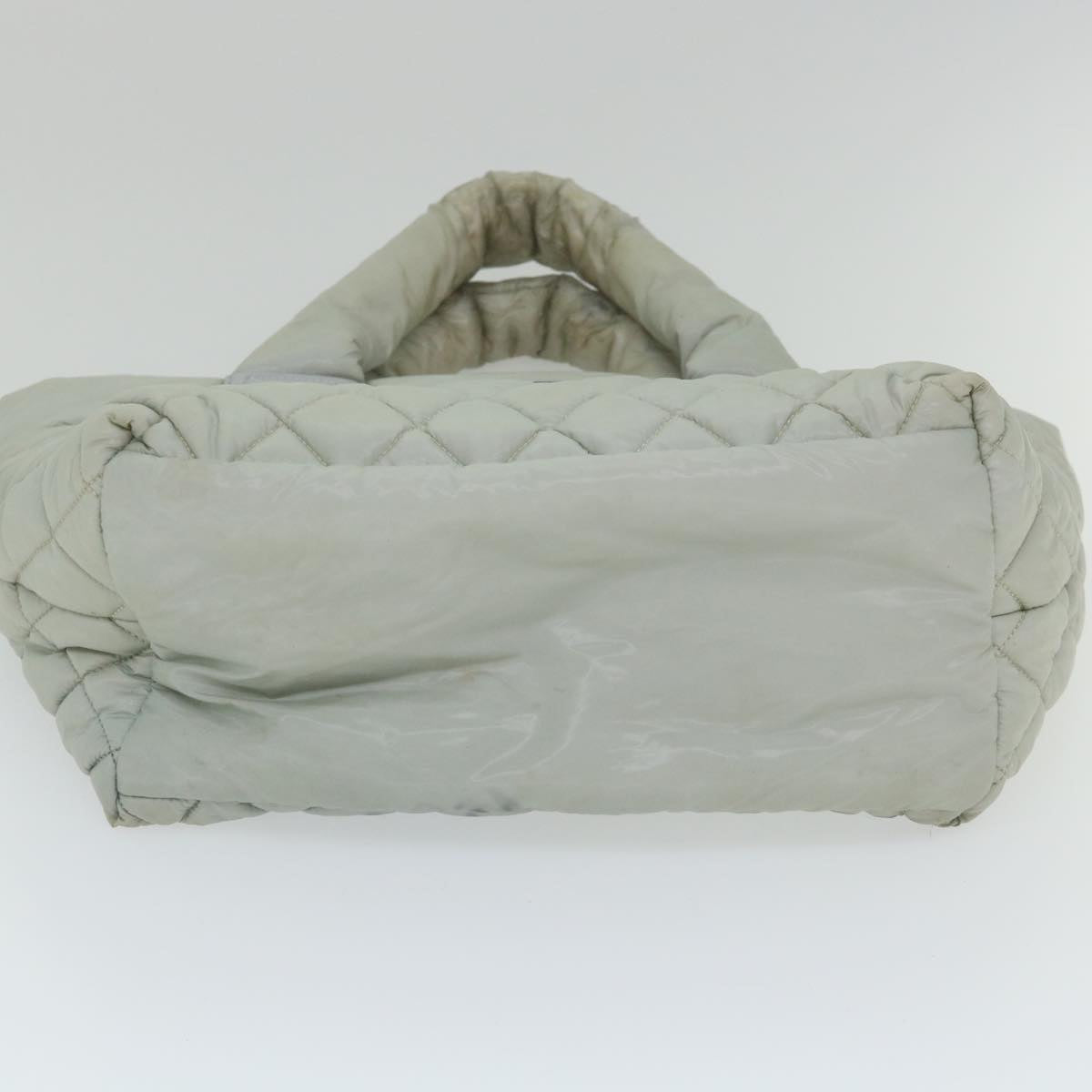 CHANEL Cococoon Hand Bag Nylon Gray CC bs9551