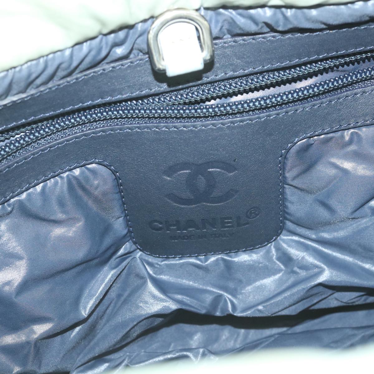 CHANEL Cococoon Hand Bag Nylon Gray CC bs9551