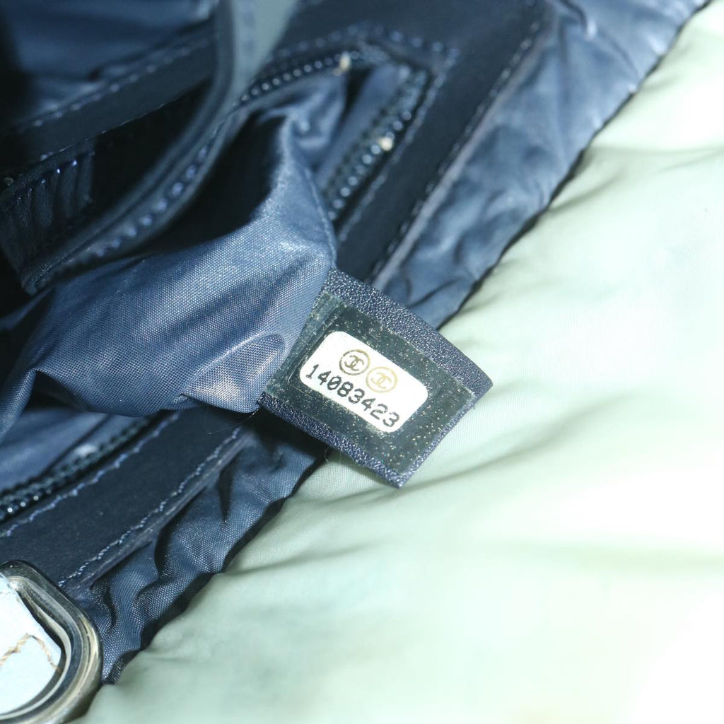 CHANEL Cococoon Hand Bag Nylon Gray CC bs9551