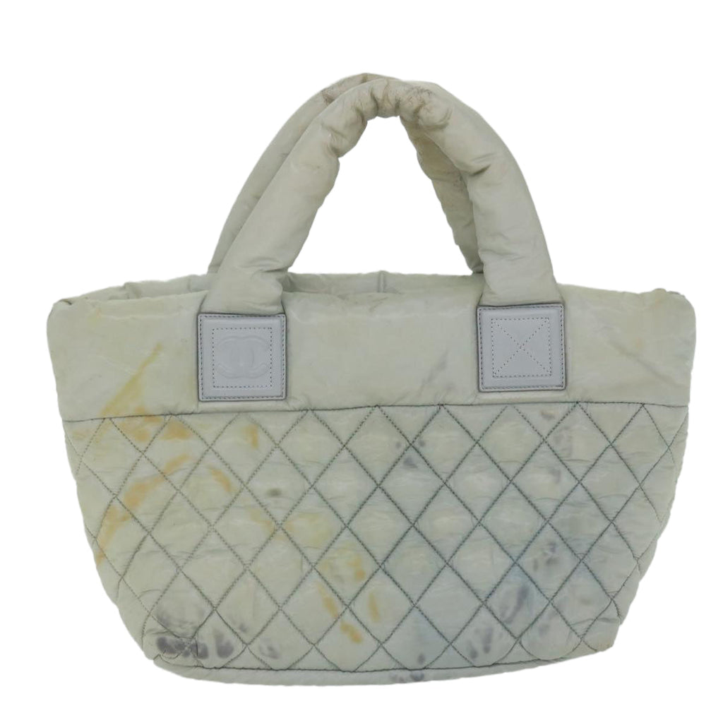 CHANEL Cococoon Hand Bag Nylon Gray CC bs9551