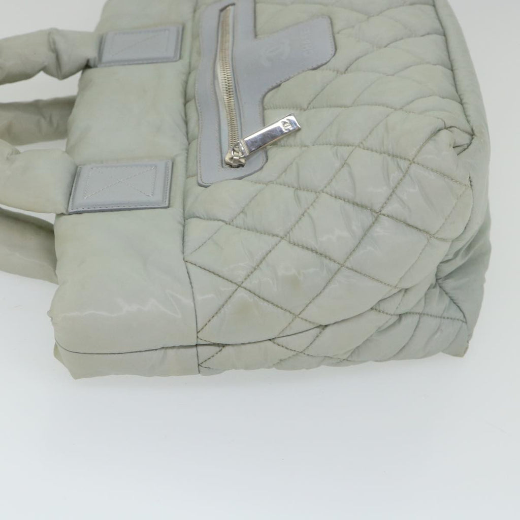 CHANEL Cococoon Hand Bag Nylon Gray CC bs9551