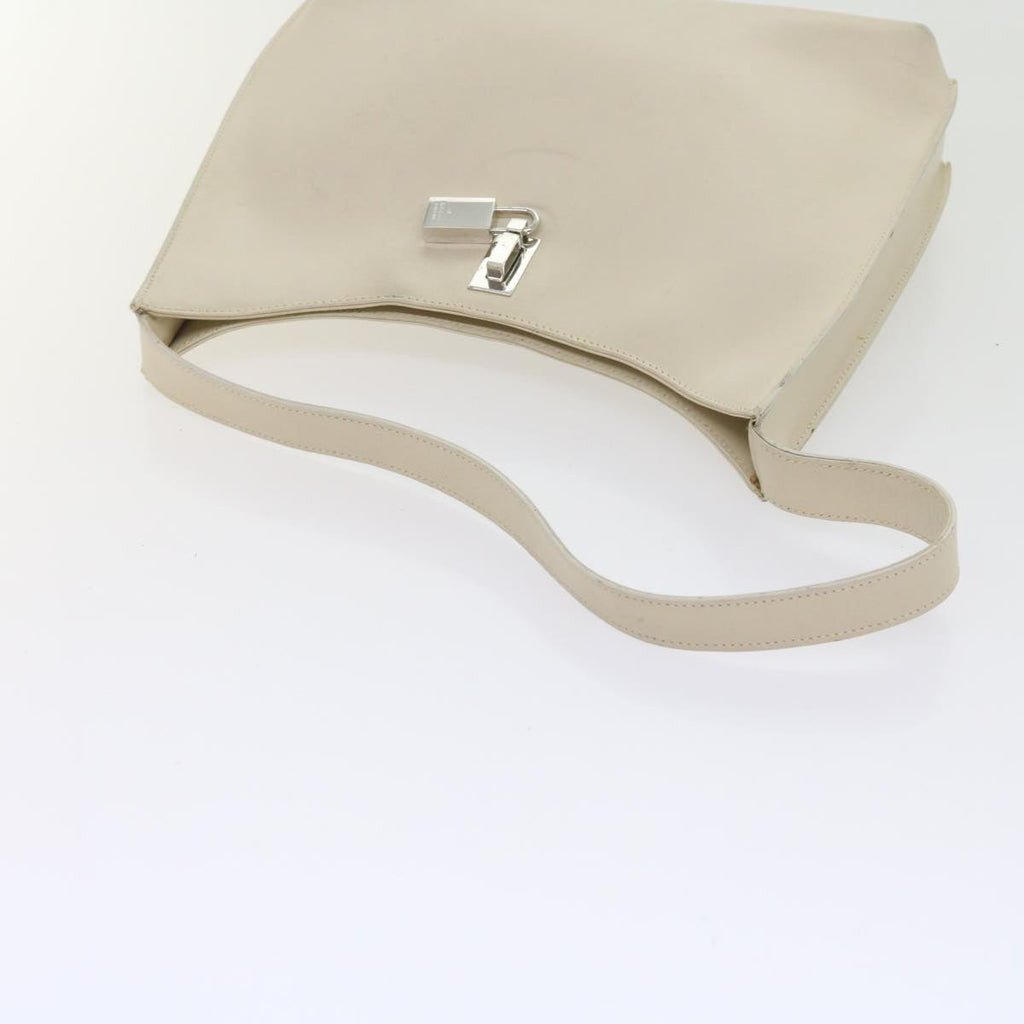 GUCCI Shoulder Bag Leather White 001 312 1 002122 bs9595