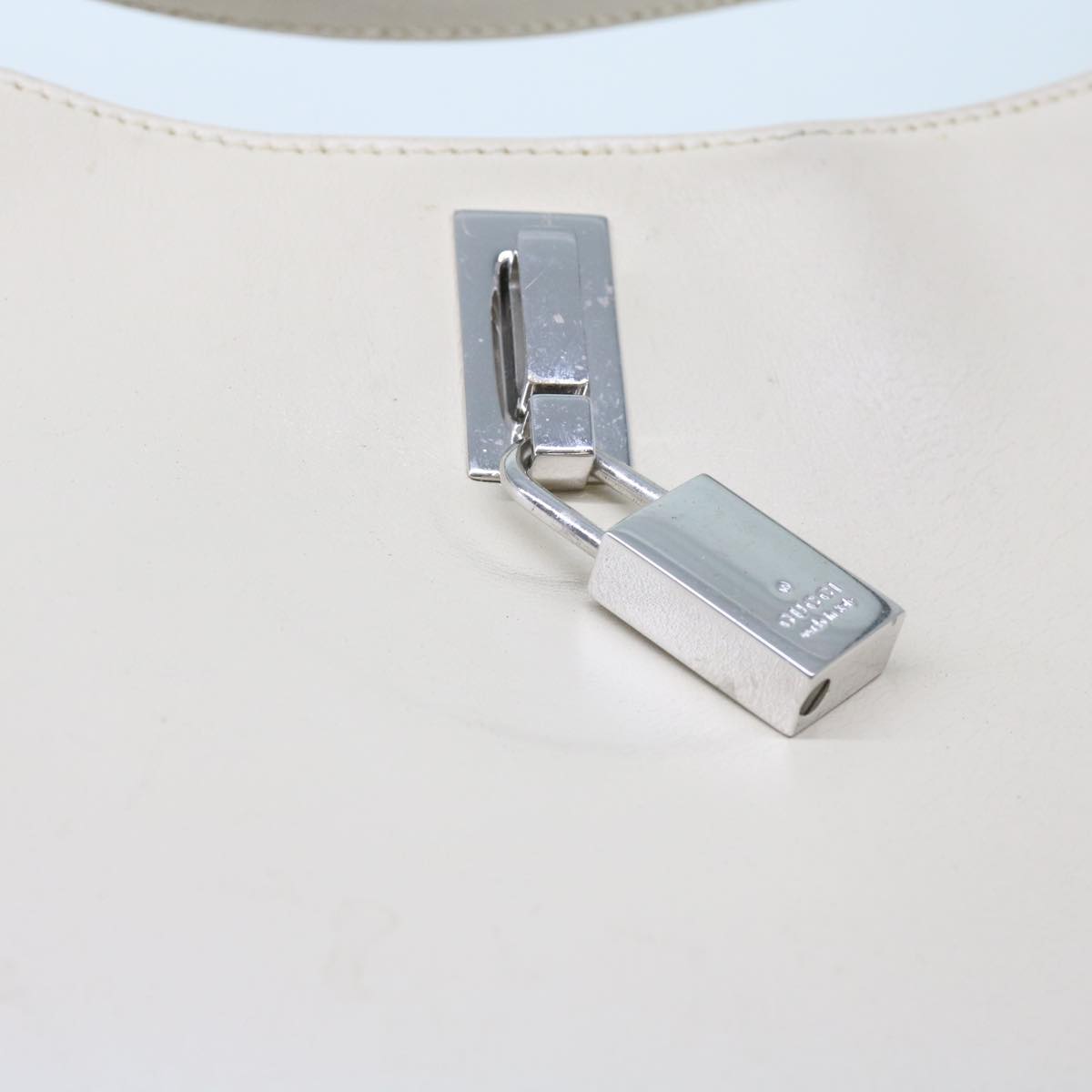 GUCCI Shoulder Bag Leather White 001 312 1 002122 bs9595
