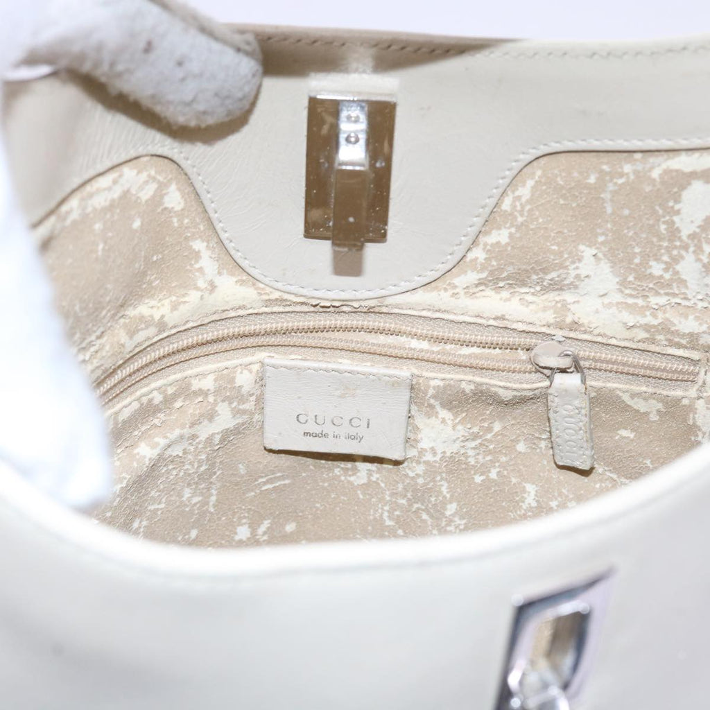 GUCCI Shoulder Bag Leather White 001 312 1 002122 bs9595
