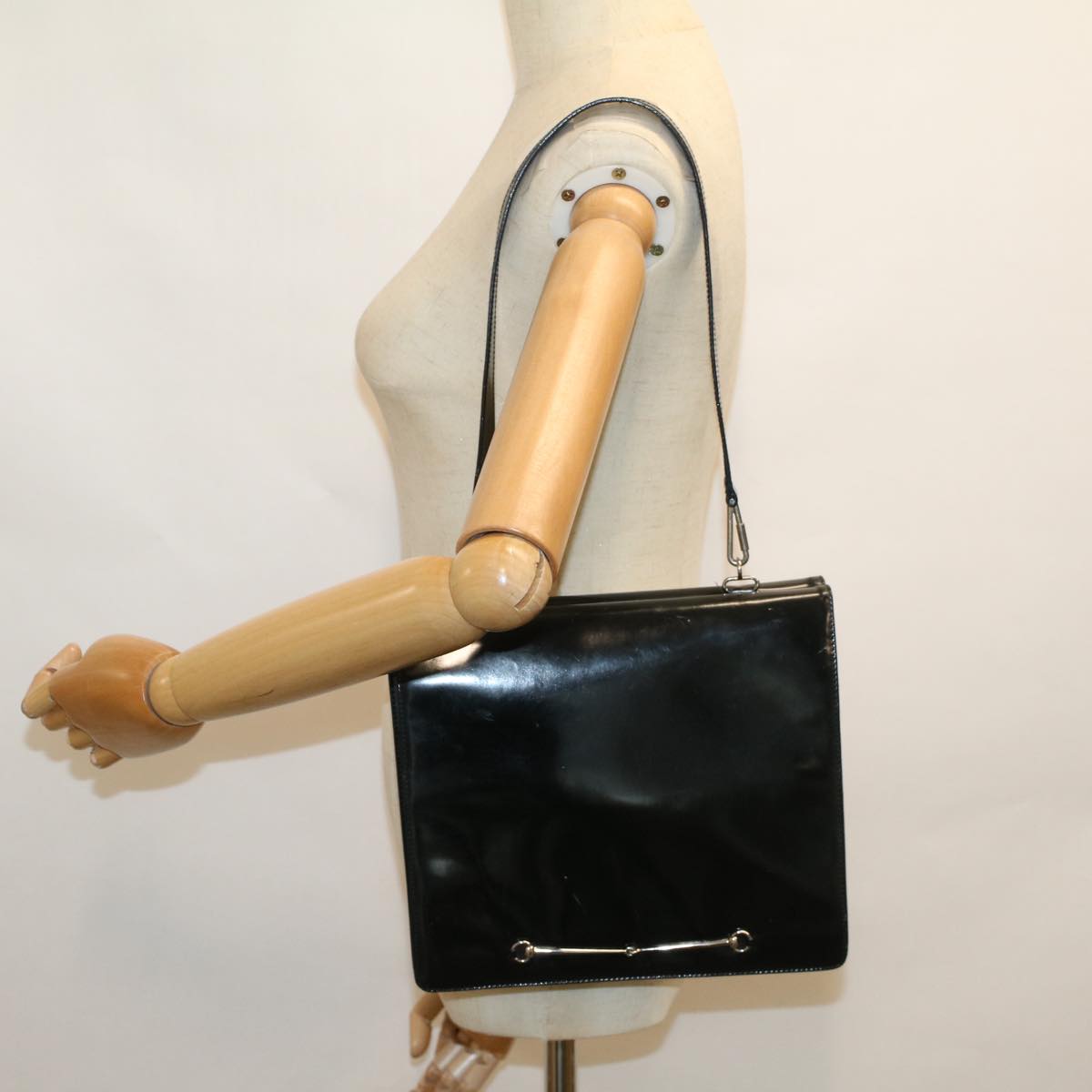 GUCCI Shoulder Bag Leather Black 001 2684 1737 bs9596