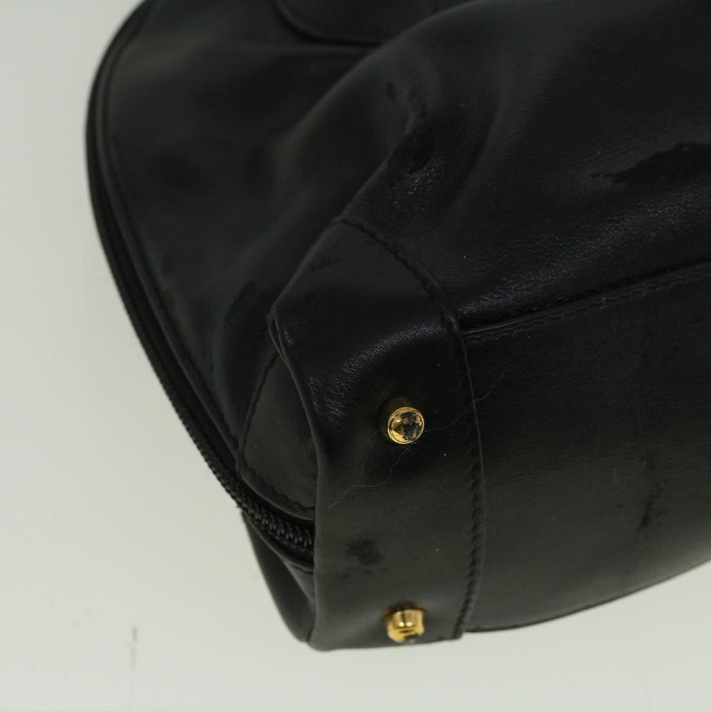 GUCCI Hand Bag Leather Black bs9600