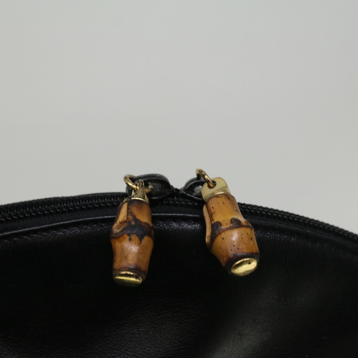 GUCCI Hand Bag Leather Black bs9600