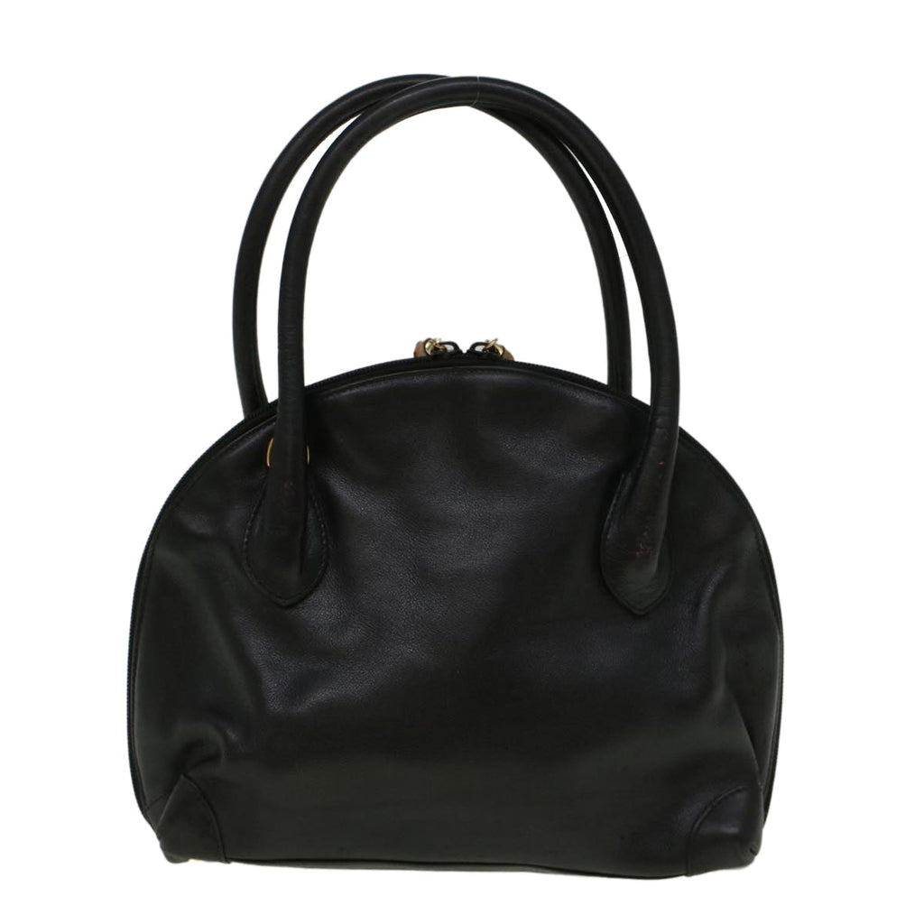 GUCCI Hand Bag Leather Black bs9600