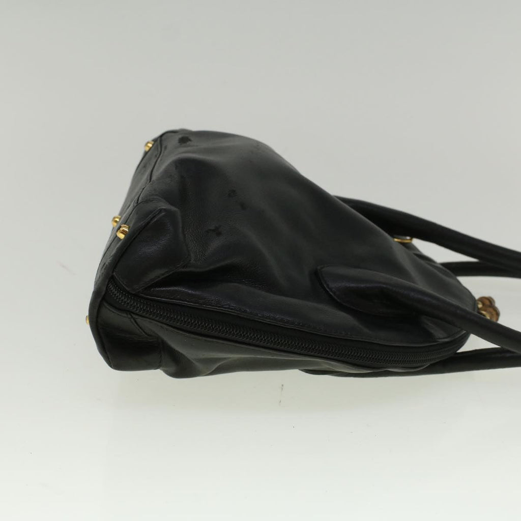 GUCCI Hand Bag Leather Black bs9600