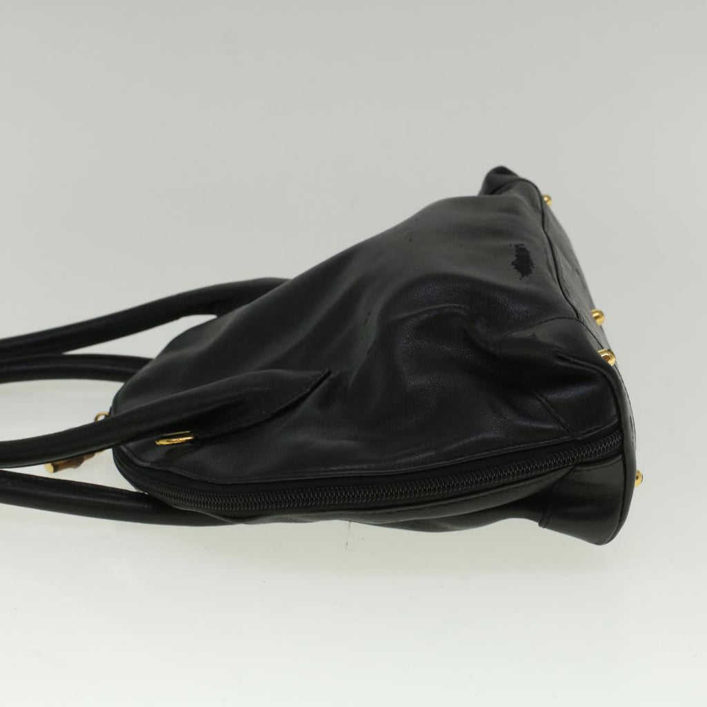 GUCCI Hand Bag Leather Black bs9600