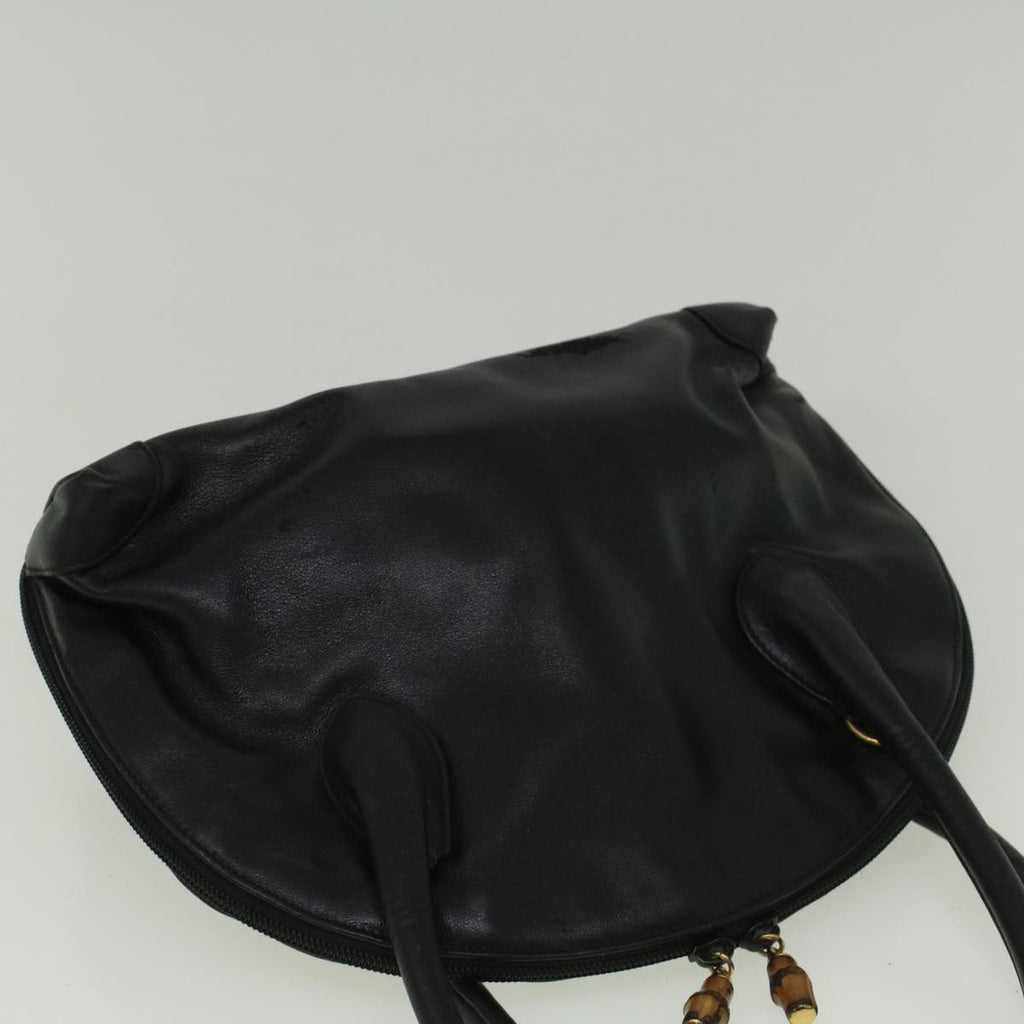GUCCI Hand Bag Leather Black bs9600