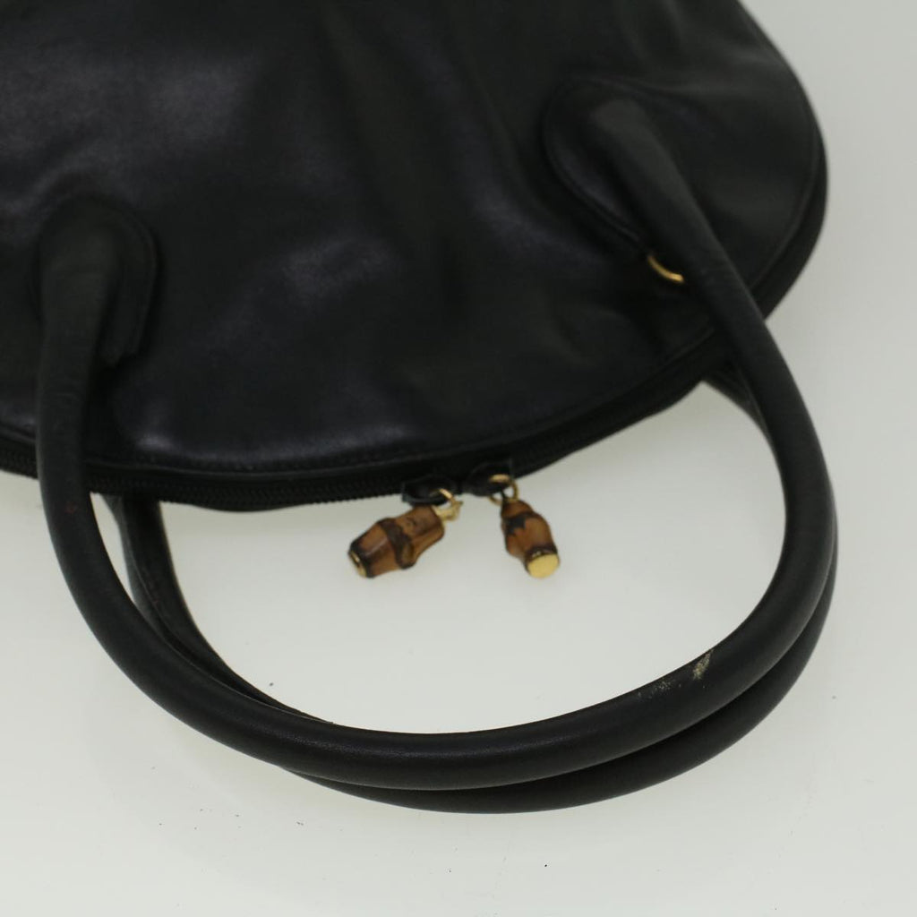 GUCCI Hand Bag Leather Black bs9600