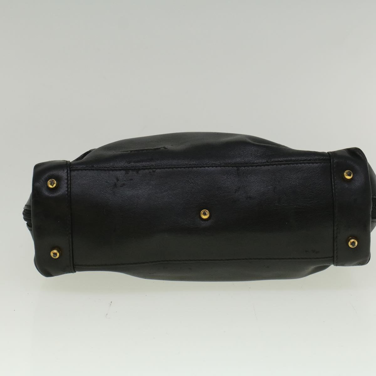 GUCCI Hand Bag Leather Black bs9600
