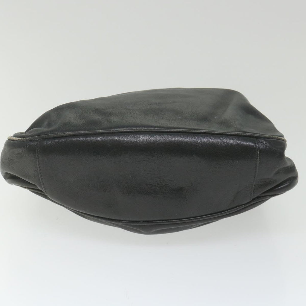 GUCCI Bamboo Shoulder Bag Leather Black bs9601