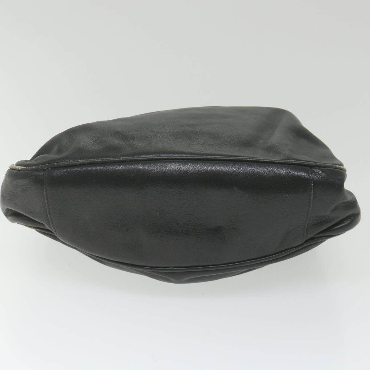 GUCCI Bamboo Shoulder Bag Leather Black bs9601