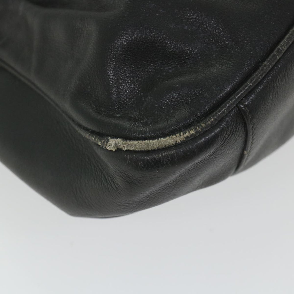 GUCCI Bamboo Shoulder Bag Leather Black bs9601