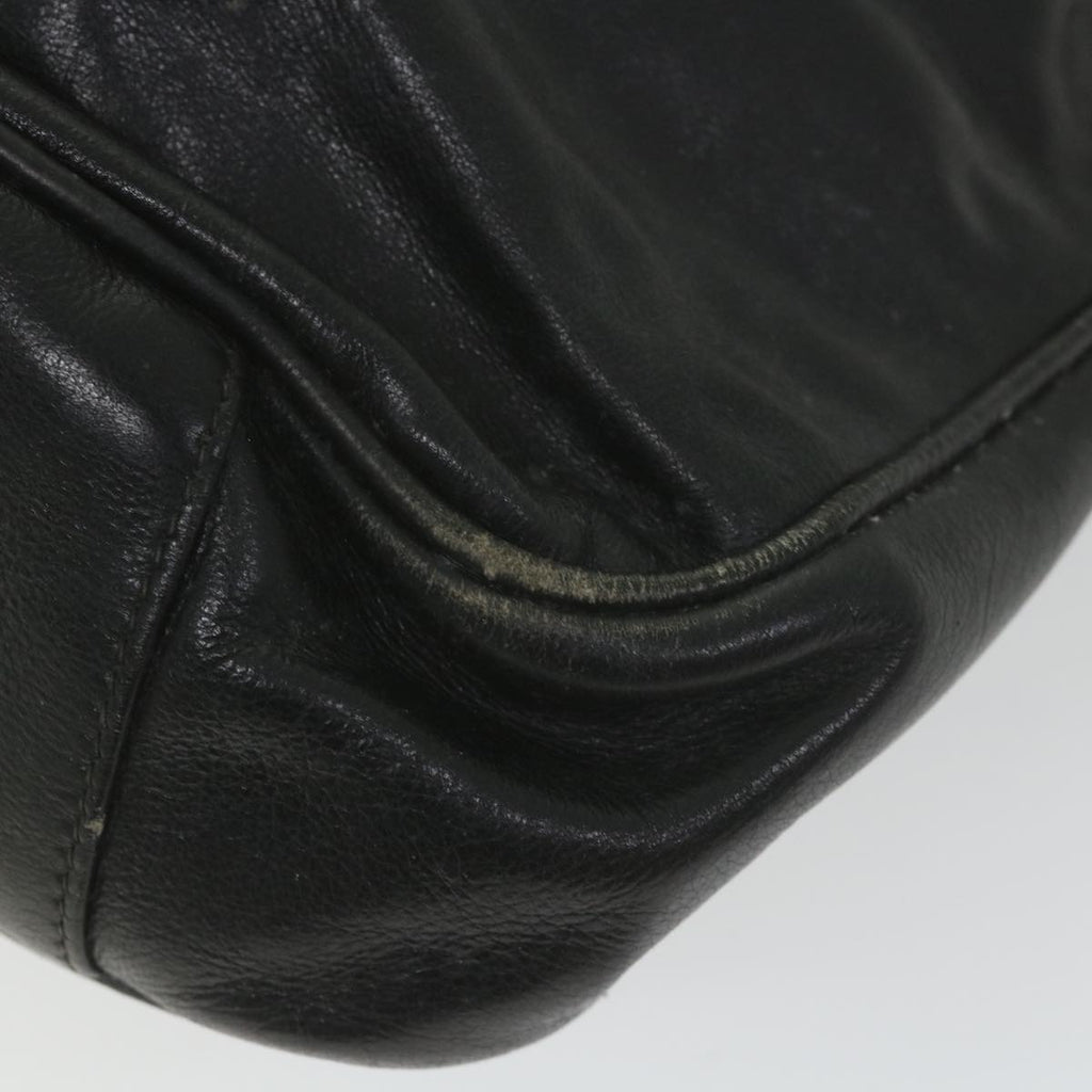 GUCCI Bamboo Shoulder Bag Leather Black bs9601