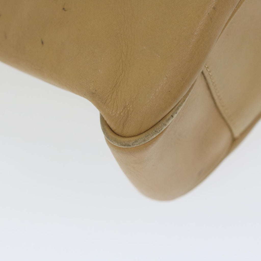 GUCCI Bamboo Shoulder Bag Leather Beige 001 1014 1638 bs9602