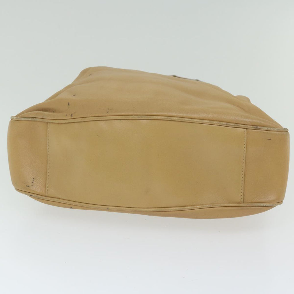 GUCCI Bamboo Shoulder Bag Leather Beige 001 1014 1638 bs9602