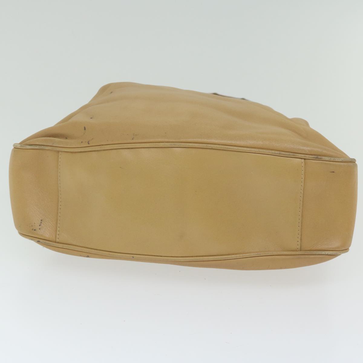 GUCCI Bamboo Shoulder Bag Leather Beige 001 1014 1638 bs9602