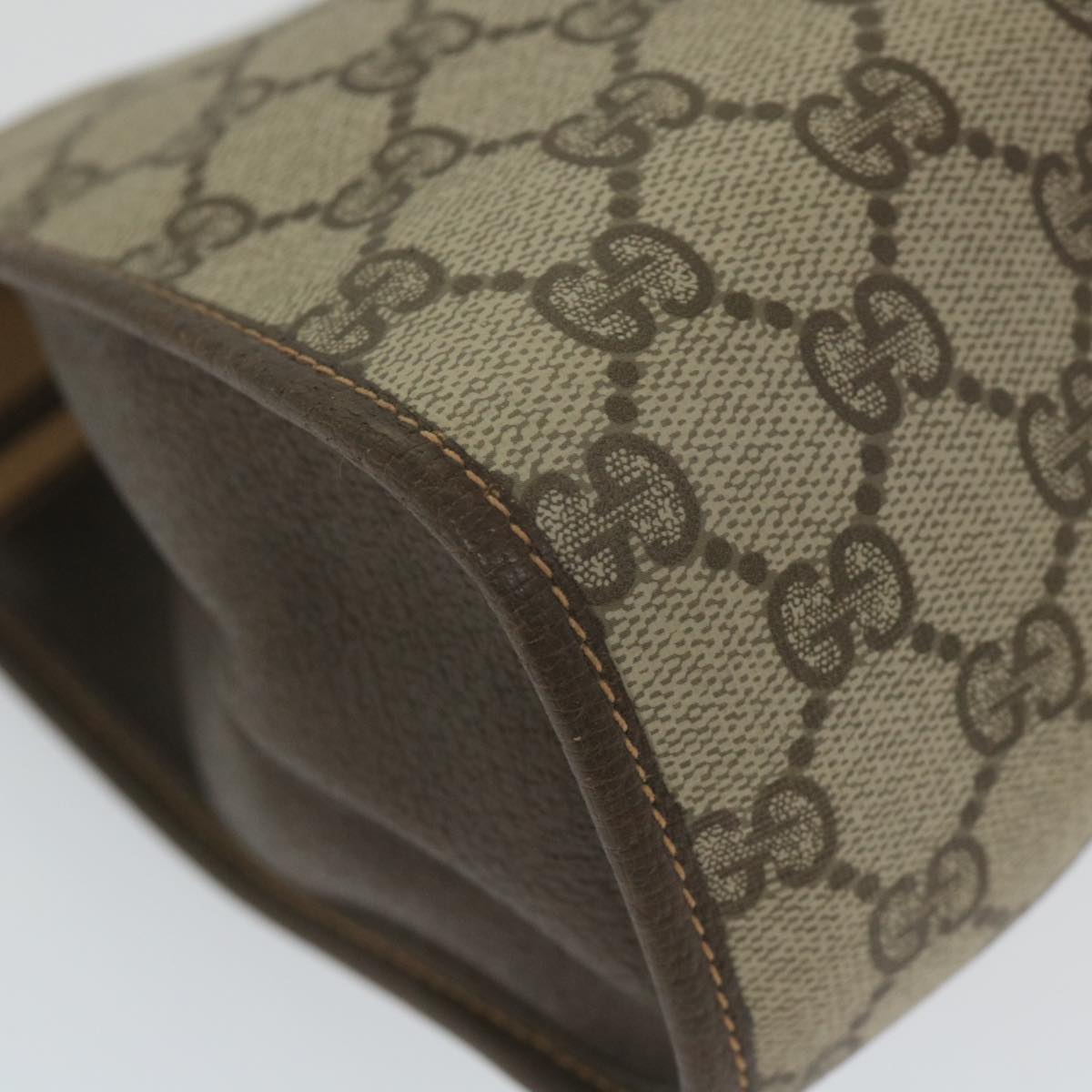 GUCCI GG Supreme Web Sherry Line Clutch Bag Red Beige 156 01 031 bs9677