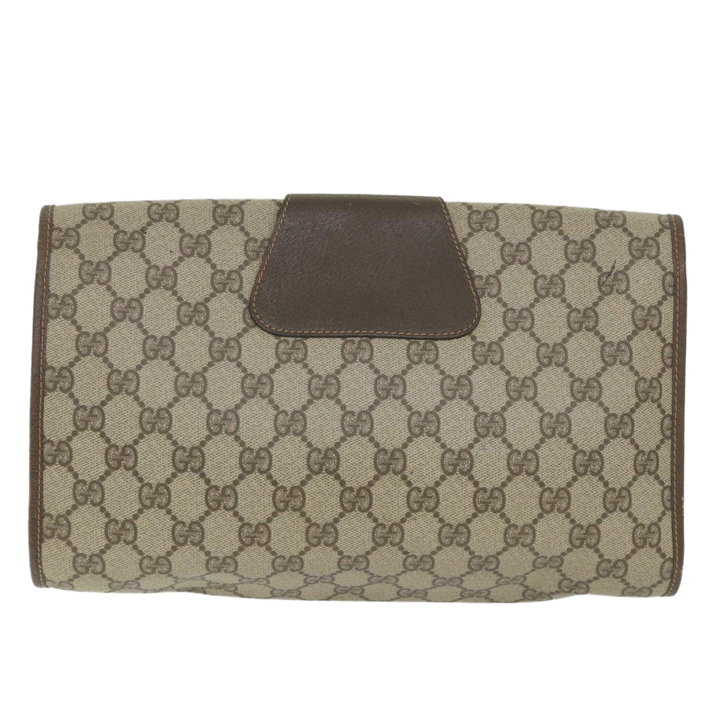 GUCCI GG Supreme Web Sherry Line Clutch Bag Red Beige 156 01 031 bs9677