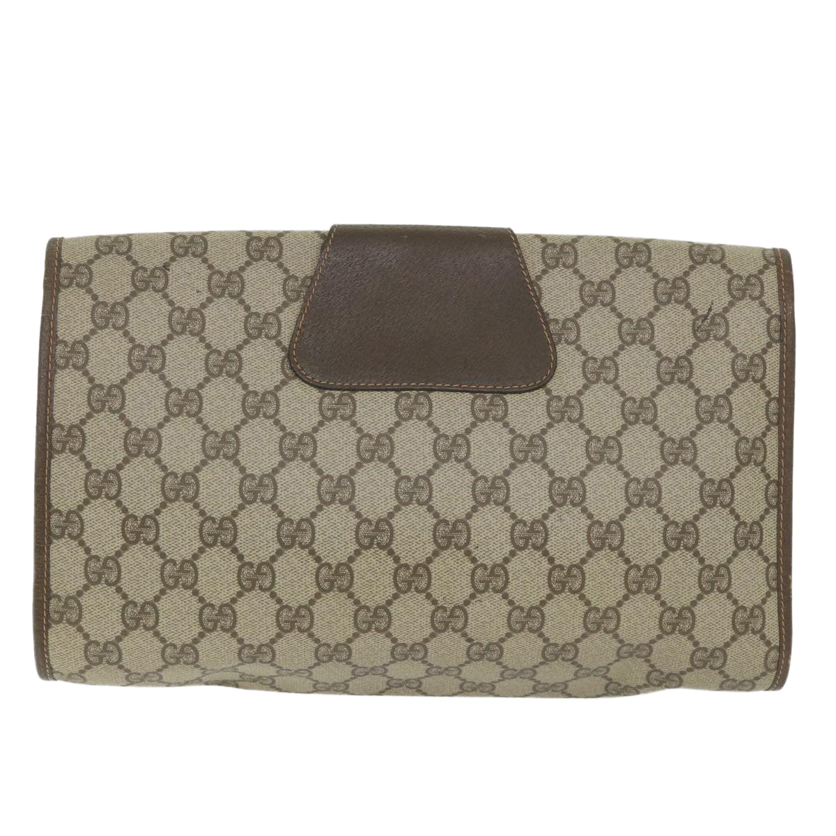 GUCCI GG Supreme Web Sherry Line Clutch Bag Red Beige 156 01 031 bs9677