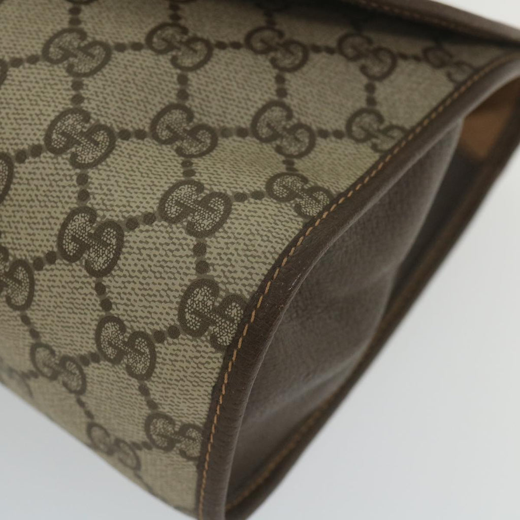 GUCCI GG Supreme Web Sherry Line Clutch Bag Red Beige 156 01 031 bs9677