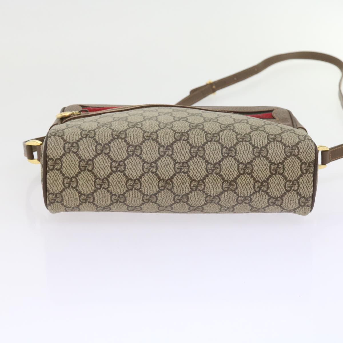GUCCI GG Supreme Web Sherry Line Shoulder Bag Beige 001 56 6472 4023 bs9679