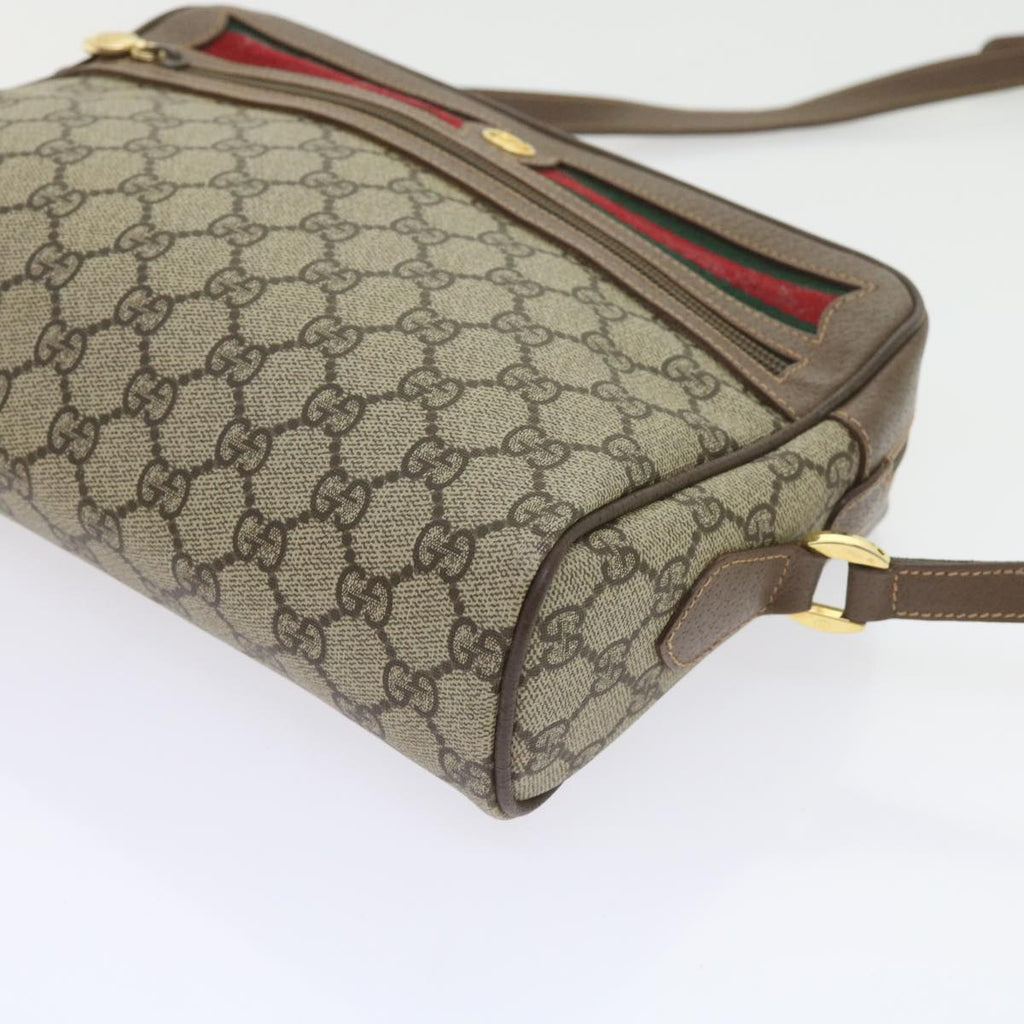 GUCCI GG Supreme Web Sherry Line Shoulder Bag Beige 001 56 6472 4023 bs9679
