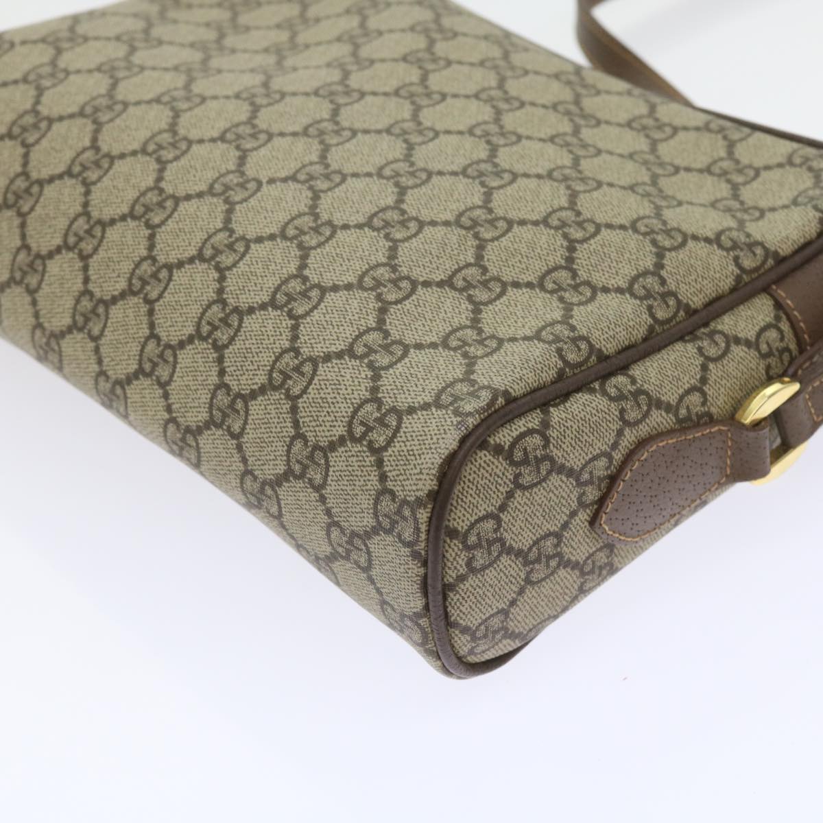 GUCCI GG Supreme Web Sherry Line Shoulder Bag Beige 001 56 6472 4023 bs9679