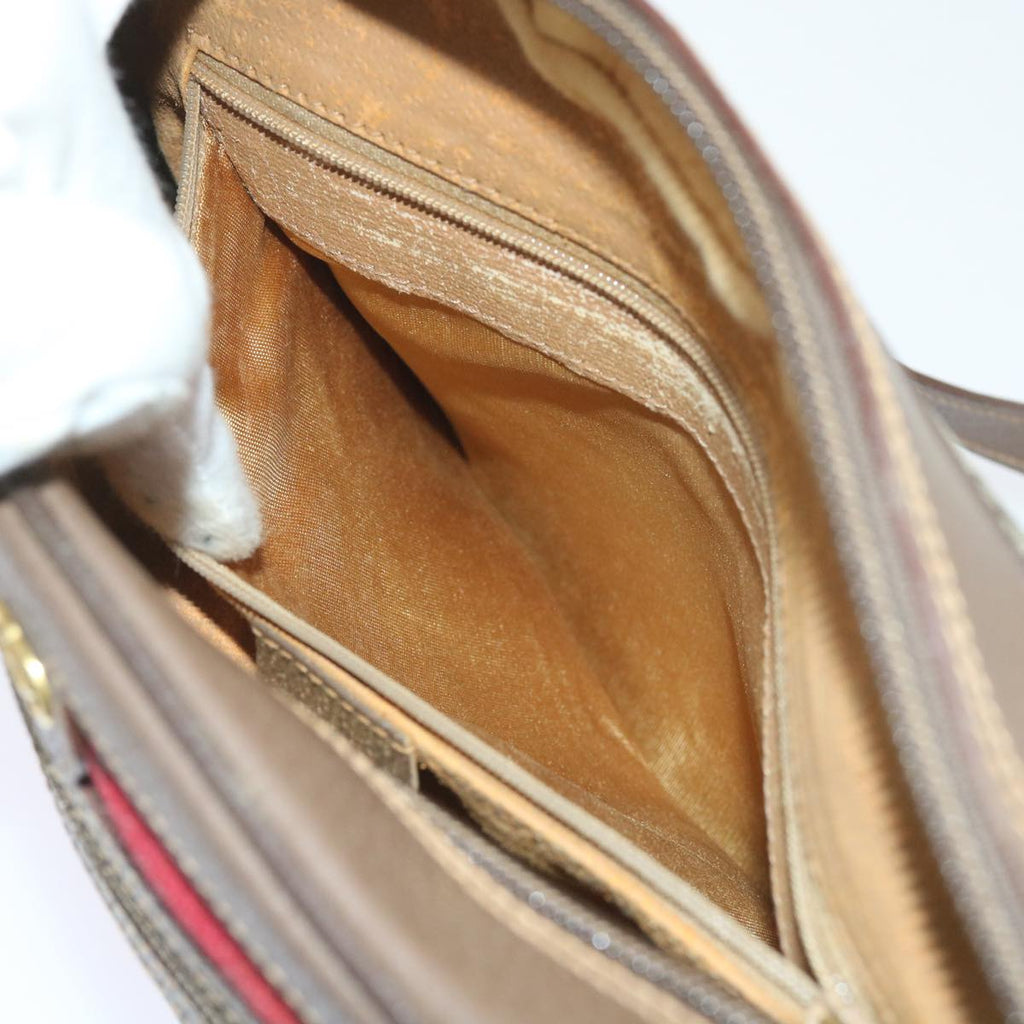 GUCCI GG Supreme Web Sherry Line Shoulder Bag Beige 001 56 6472 4023 bs9679