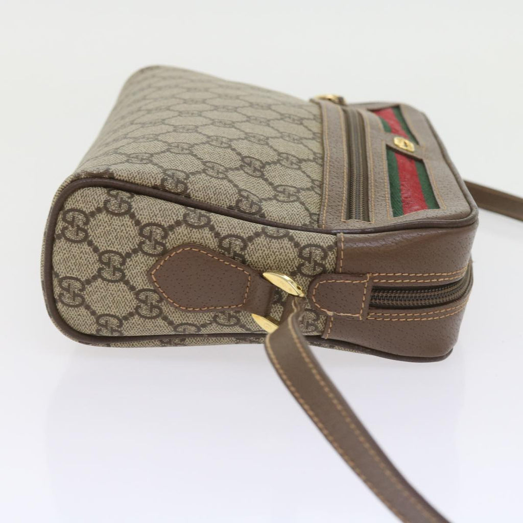 GUCCI GG Supreme Web Sherry Line Shoulder Bag Beige 001 56 6472 4023 bs9679