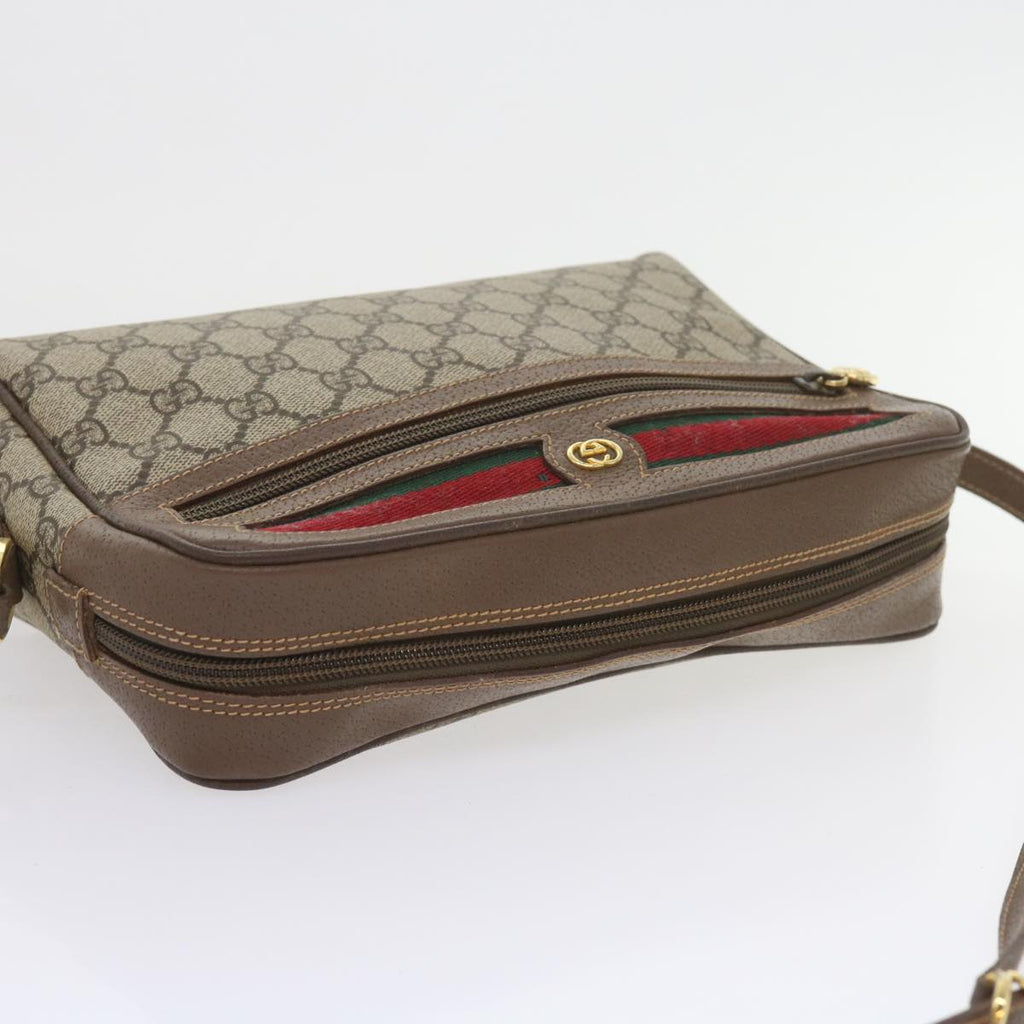 GUCCI GG Supreme Web Sherry Line Shoulder Bag Beige 001 56 6472 4023 bs9679