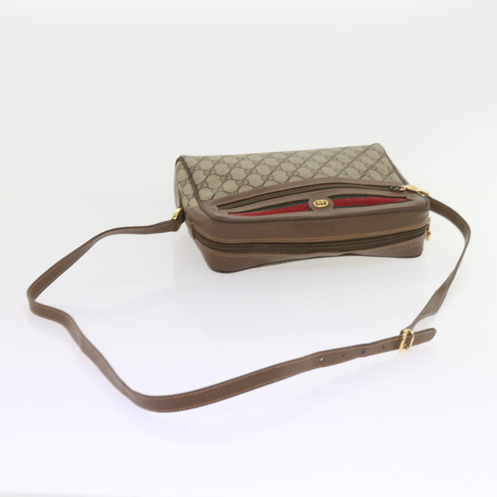 GUCCI GG Supreme Web Sherry Line Shoulder Bag Beige 001 56 6472 4023 bs9679
