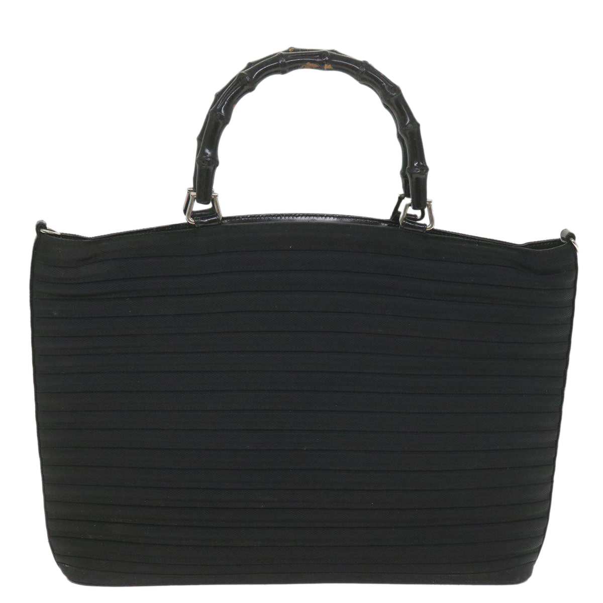 GUCCI Bamboo Tote Bag Canvas Black 002 1998 0352 bs9735