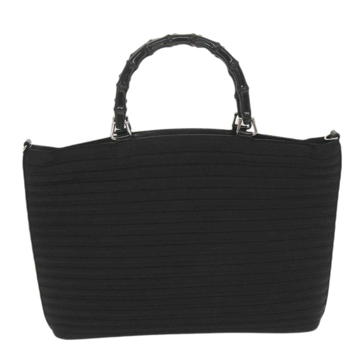GUCCI Bamboo Tote Bag Canvas Black 002 1998 0352 bs9735