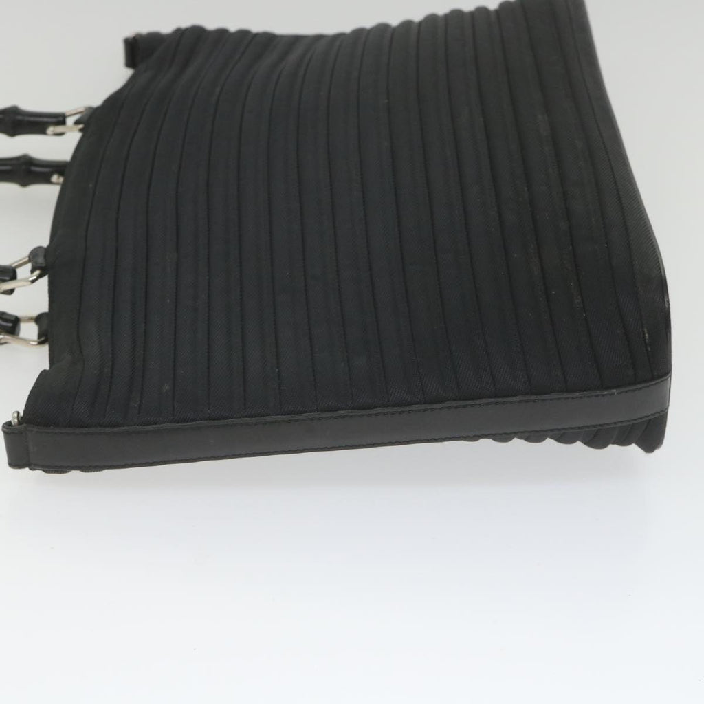GUCCI Bamboo Tote Bag Canvas Black 002 1998 0352 bs9735