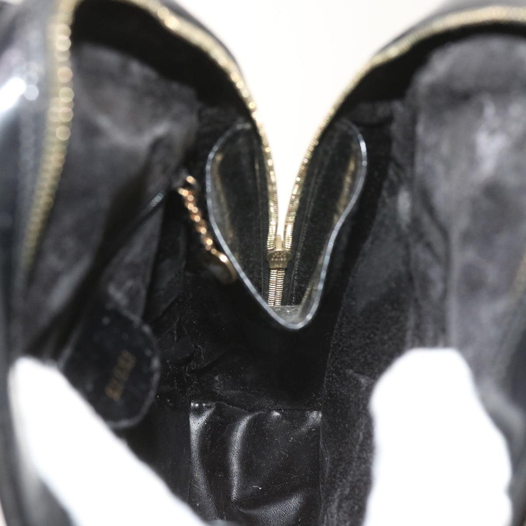 GUCCI Bamboo Body Bag Leather Black 003 3444 0027 bs9736