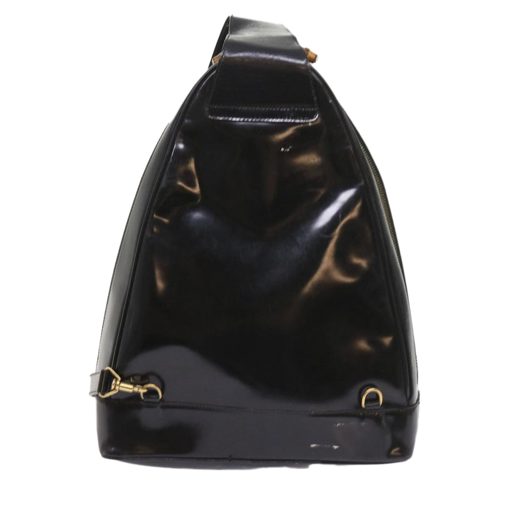 GUCCI Bamboo Body Bag Leather Black 003 3444 0027 bs9736