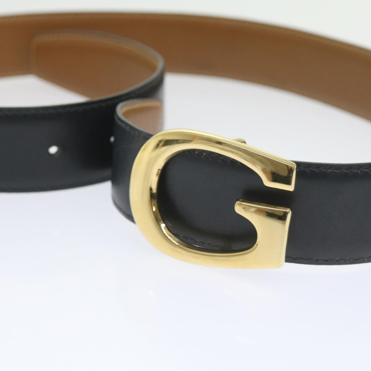GUCCI GG Canvas Belt Leather 3Set Black bs9814